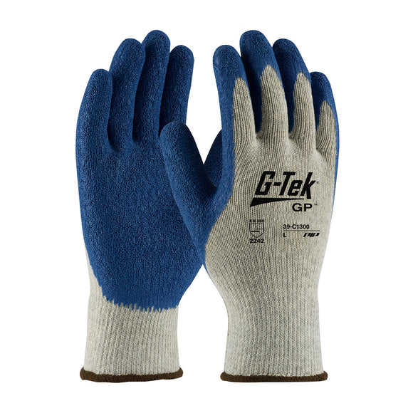 G-TEK® SEAMLESS KNIT POLYESTER/COTTON GLOVE WITH LATEX COATED CRINKLE GRIP ON PALM & FINGERS