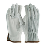 REGULAR GRADE TOP GRAIN LEATHER DRIVERS GLOVE WITH SPLIT COWHIDE BACK - KEYSTONE THUMB