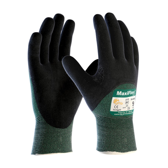 MAXIFLEX® CUT™ SEAMLESS KNIT GLOVE W/PREMIUM NITRILE COATED MICROFOAM GRIP ON PALM/FINGERS/KNUCKLES