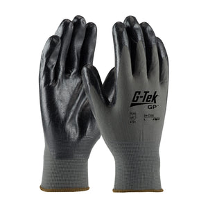 G-TEK® SEAMLESS KNIT NYLON GLOVE WITH NITRILE COATED FOAM GRIP ON PALM & FINGERS