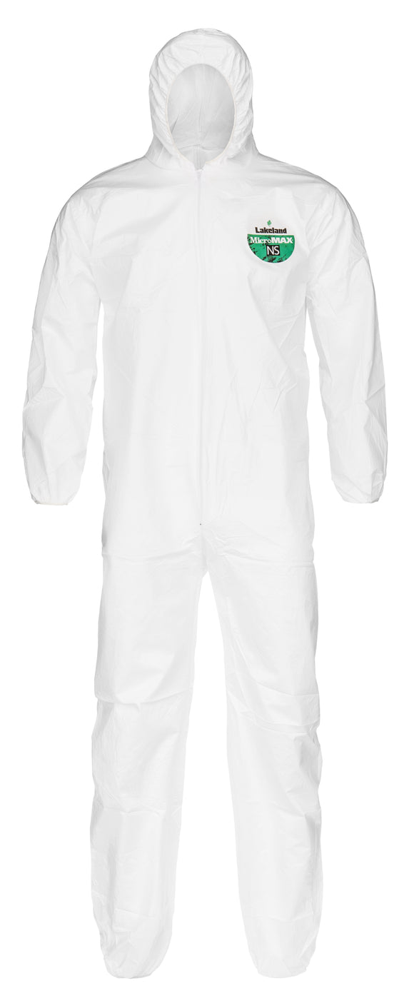 MICROMAX NS SERGED SEAM COVERALL WITH HOOD, ELASTIC WRISTS & ANKLES (CASE 25)