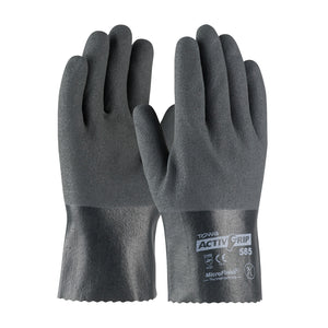 ACTIVGRIP™ NITRILE COATED GLOVE WITH COTTON LINER AND MICROFINISH GRIP - 10"