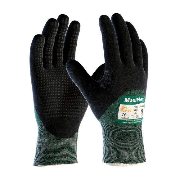 MAXIFLEX® CUT™ SEAMLESS KNIT GLOVE PREMIUM NITRILE COATED MICROFOAM GRIP ON PALM, FINGERS & KNUCKLES