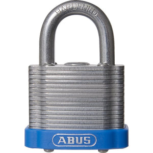 ABUS LAMINATED STEEL LOCK-5/16" SHORT SHANK, BLUE