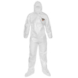 CHEMMAX 2 BOUND SEAM COVERALL WITH HOOD & BOOT, ELASTIC WRISTS (CASE 12)