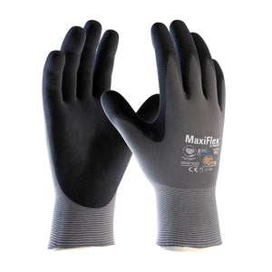 MAXIFLEX® ULTIMATE™ AD-APT™ SEAMLESS KNIT NYLON / ELASTANE GLOVE WITH NITRILE COATED MICROFOAM GRIP ON PALM & FINGERS