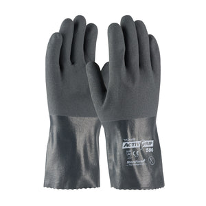 ACTIVGRIP™ NITRILE COATED GLOVE WITH COTTON LINER AND MICROFINISH GRIP - 12"