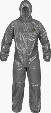 CHEMMAX 3 TAPED SEAM COVERALL WITH HOOD, ELASTIC WRISTS AND ANKLES, VELCRO STORM FLAP OVER ZIPPER (CASE 6)